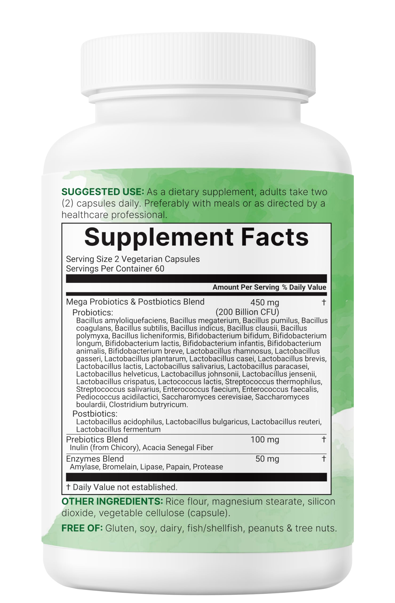 Micro Ingredients Probiotics 200 Billion CFU, 120 Veggie Capsules | Mega Probiotics for Men & Women | 40 Strains with Prebiotics, Postbiotics & Digestive Enzymes | Gut, Immune & Digestive Health — Amazon image 6