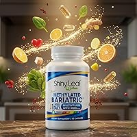 Vista 9 de Shiny Leaf Multivitamínico bariátrico metilado con hierro 45 mg – Cápsula una vez al día, fabricado en Estados Unidos, vitaminas bariátricas