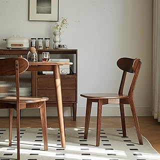 Dining Chair Set of 2, Solid Oak Wood Construction, Comfortable Design, Natural Finish, Dining Room or Living Spaces