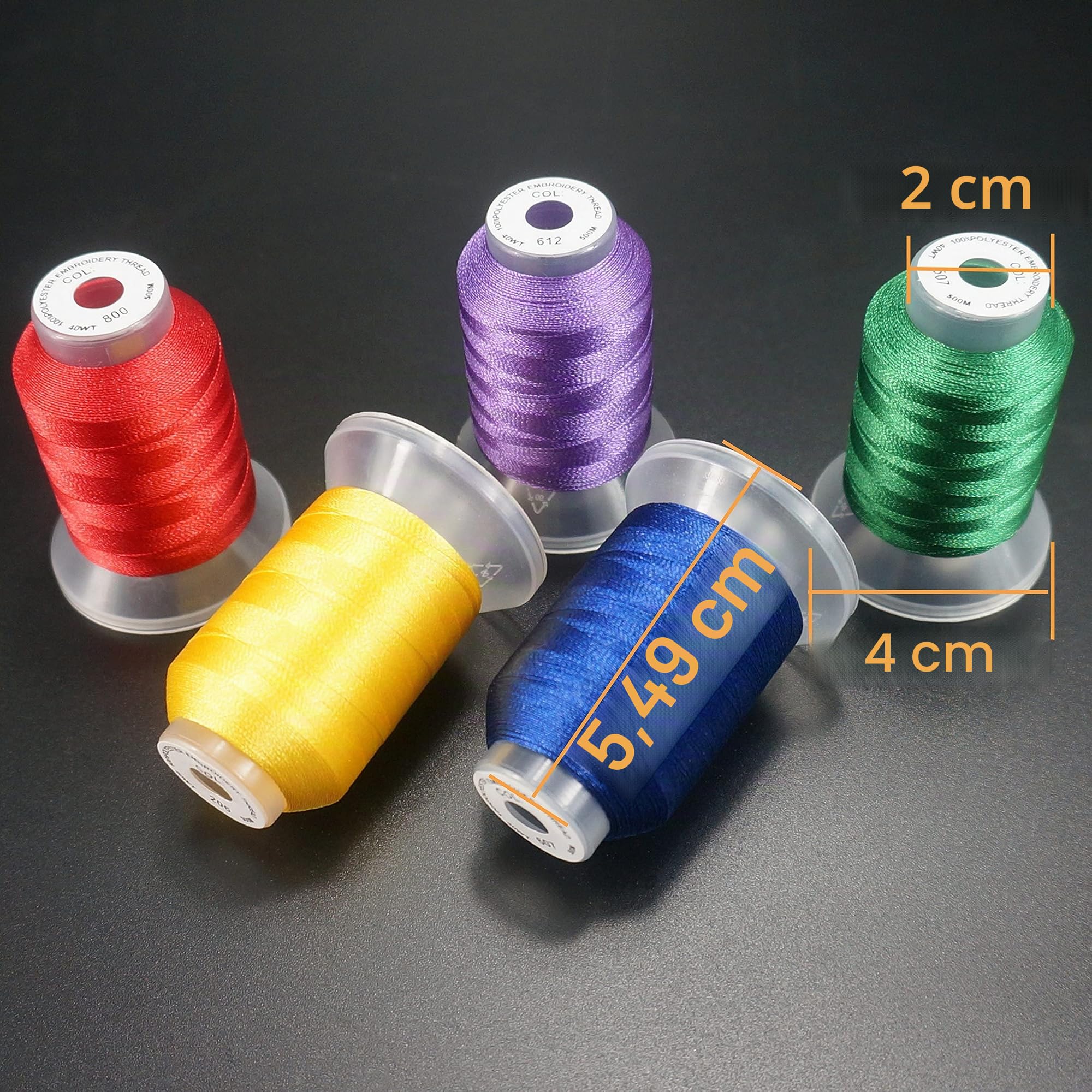 New brothread 80 Farben 100% Polyester Maschinen Stickgarn Set 500m - Farben Kompatibel mit Janome und Robison-Anton Farben