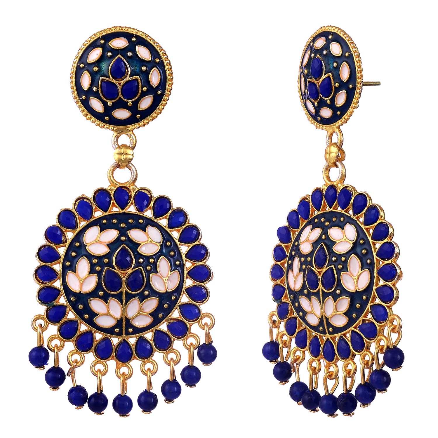 Alysa Gold Plated Traditional Ethnic Wear Meenakari Enamel Earrings For Women & Girls (B0995R7V8L) Amazon Price History, Amazon Price Tracker