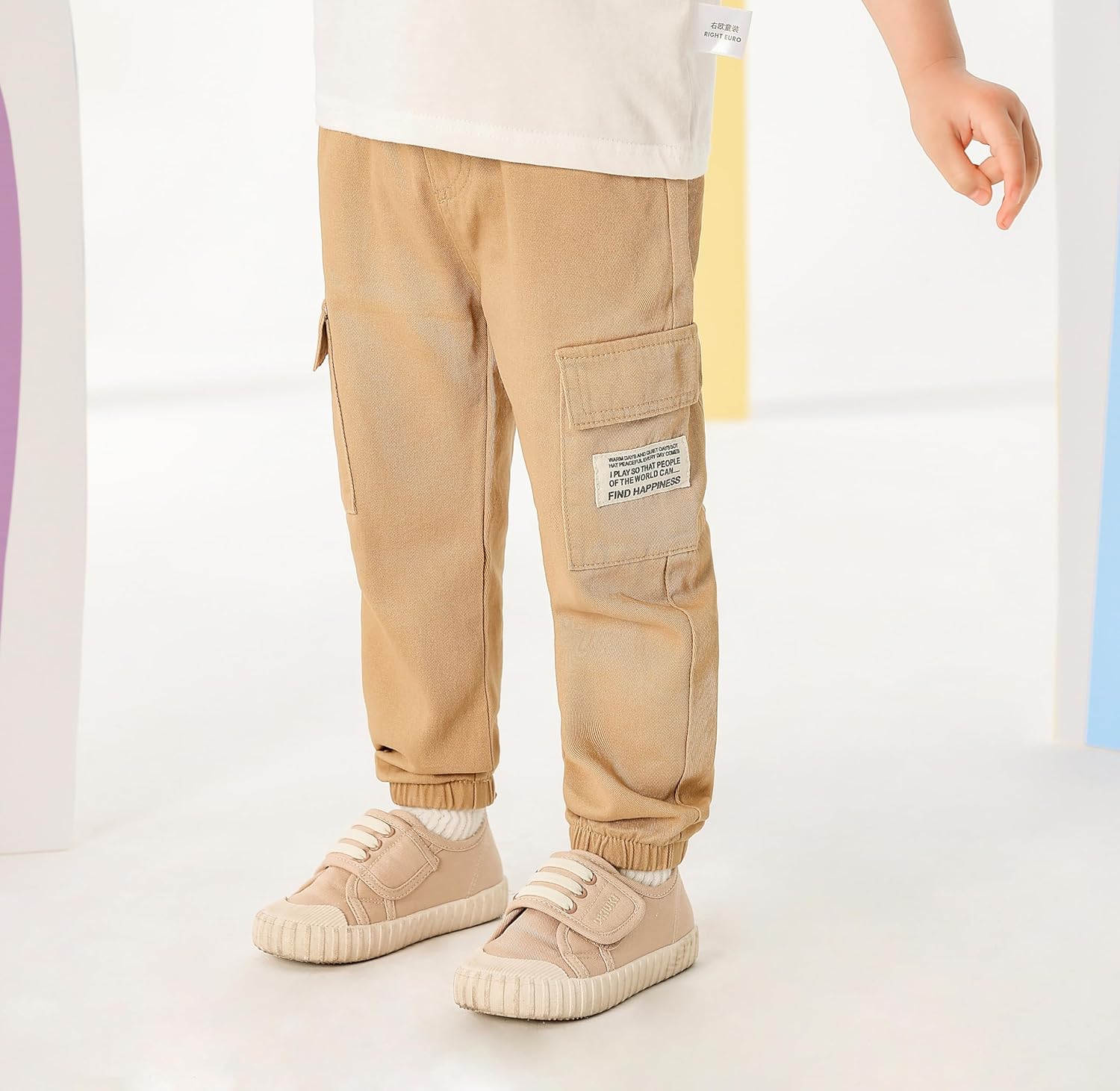 Feidoog Toddler Baby Boys 2/3 Pack Sweatpants Solid Cotton Elastic Waist Trousers Active Jogger Pants - Image 6