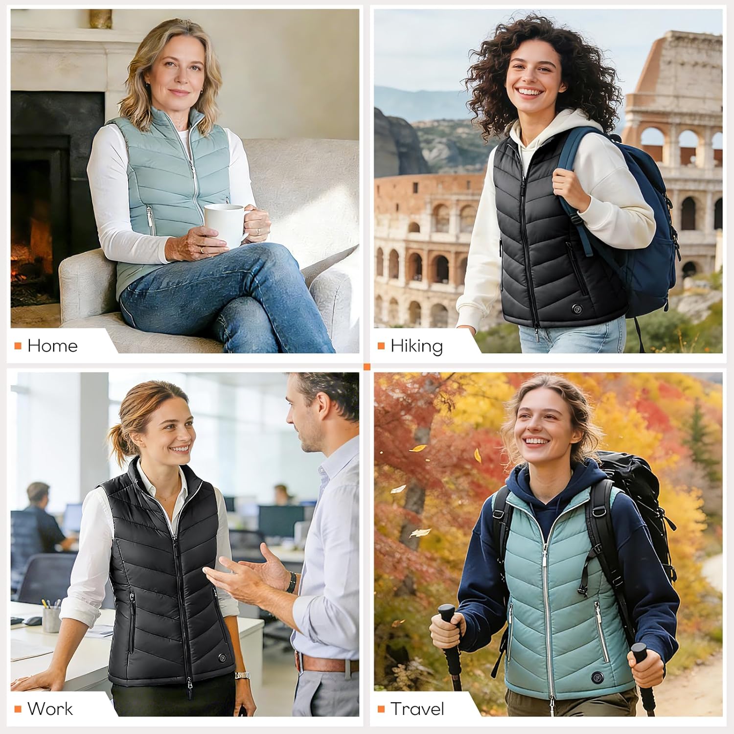 findway Heated Vest Women [New] with Rechargeable Battery, Lightweight & Consistant Warmth Puffer Heating Vest Quilted Jacket - Image 9