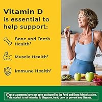 Vista 2 de Nature Made Vitamina D3 2000 UI (50 mcg), suplemento de vitamina D para el apoyo a la salud de los huesos, dientes, músculos y sistema inmunológico