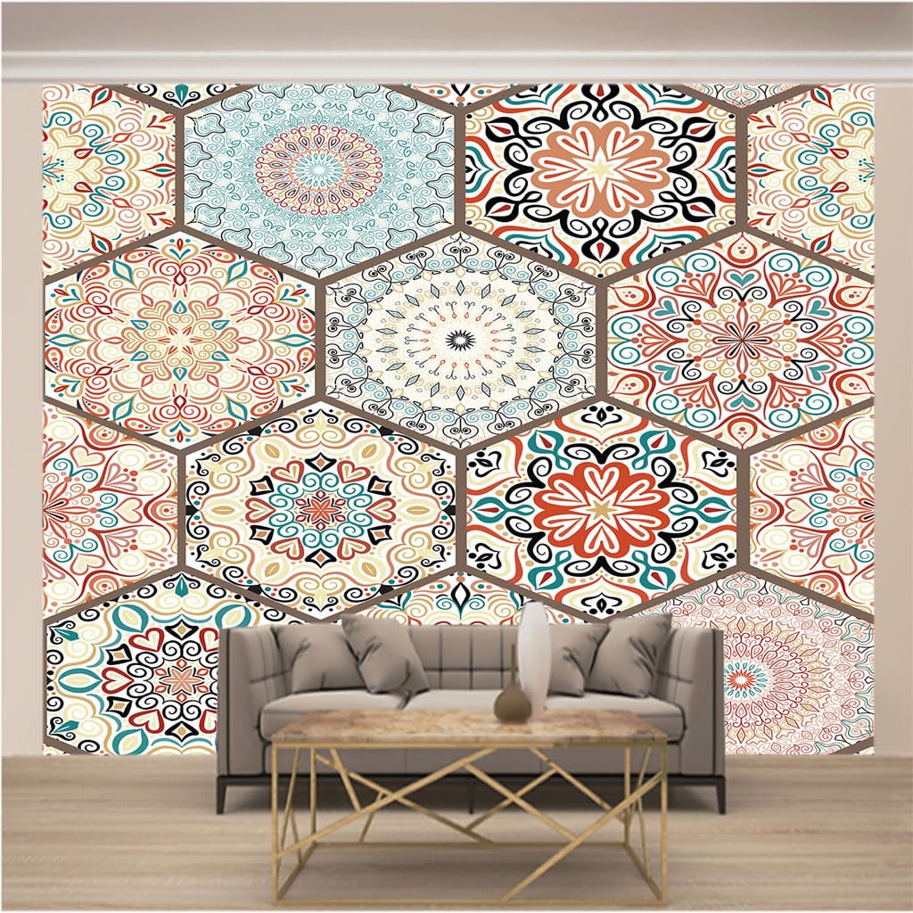 Papier peint trompe l'oeil 3D pour agrandir une petite pièce et habiller un mur de salon