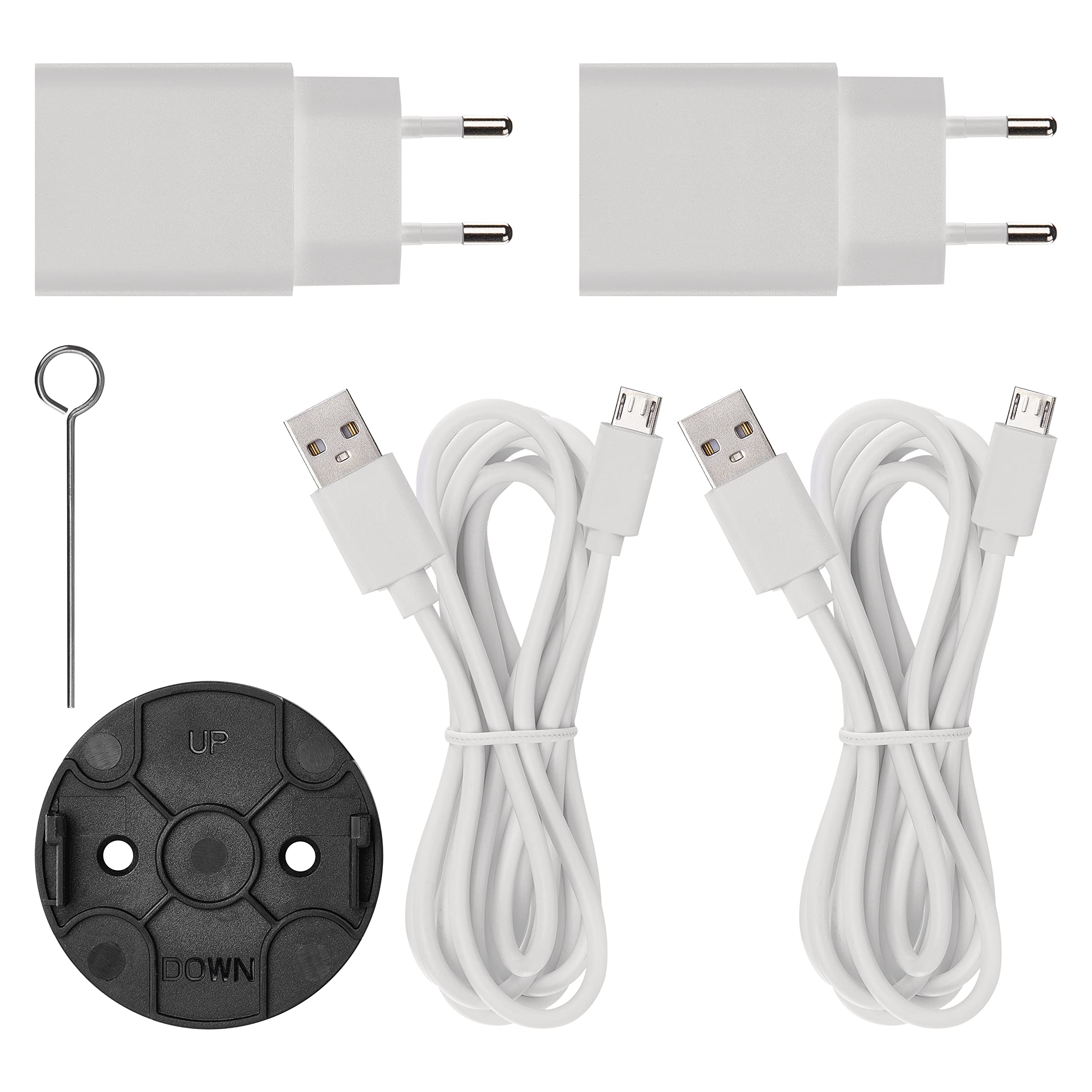 EMOS GoSmart Babyphone IP-500 Guard con monitor LCD da 5" e batteria da 3000 mAh, Wi-Fi e app, girevole, messa a fuoco, audio a 2 vie, visione notturna IR, sensore intelligente e funzioni di