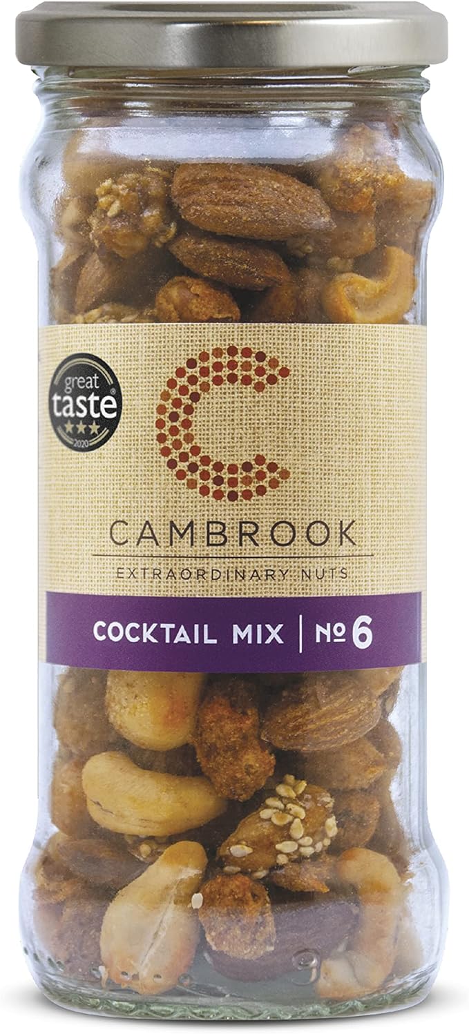 Cambrook Cocktail Mix 6, Salted, Smoked, & Caramelised Mixed Nuts