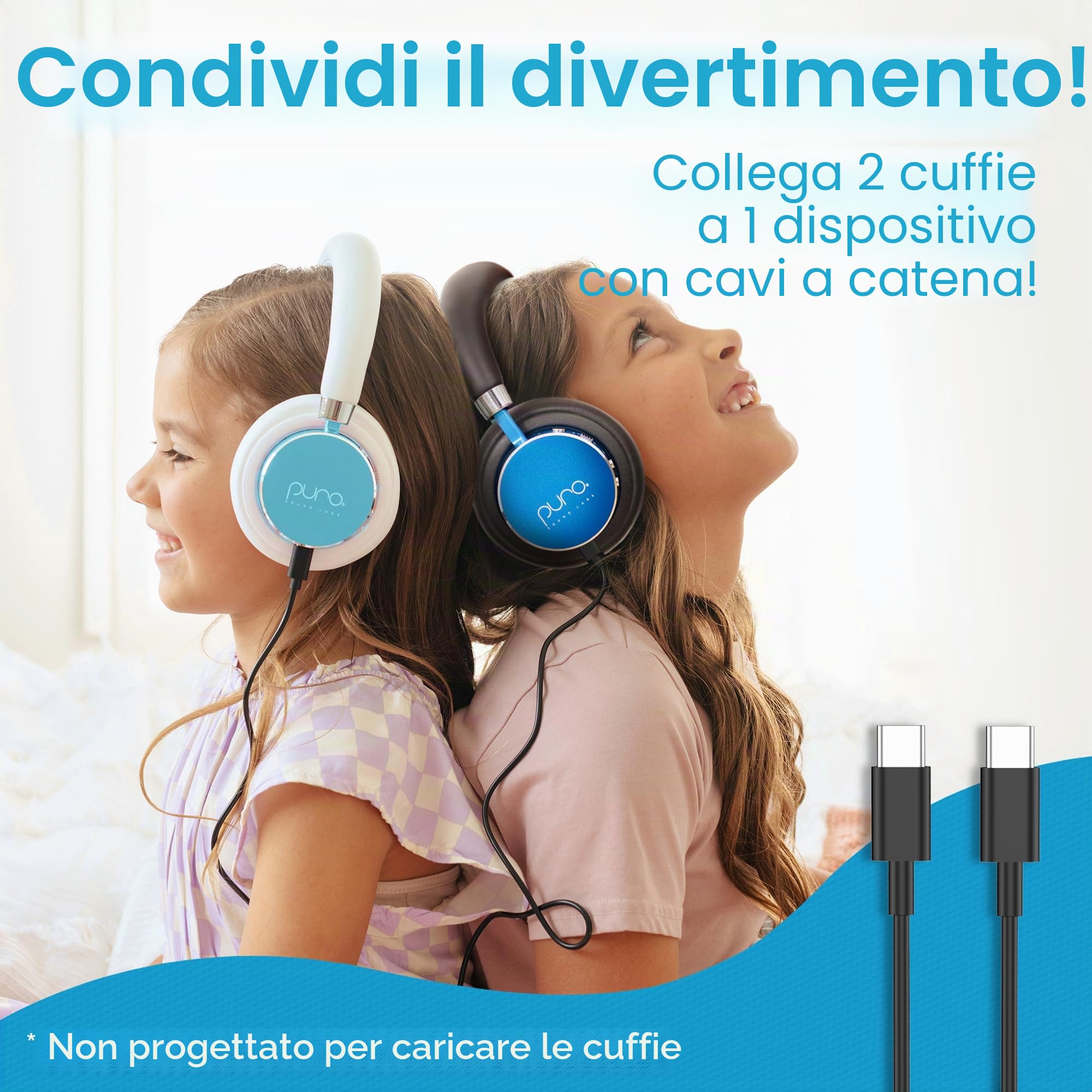 Puro Sound Labs BT2200-Plus Volume Limited Cuffie Bluetooth per bambini - Cuffie più sicure per bambini - Qualità audio di livello professionale e isolamento acustico (verde acqua)