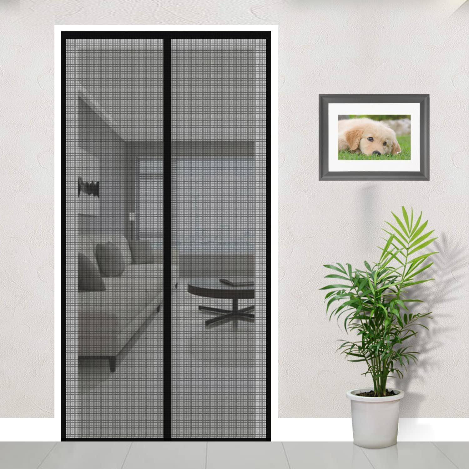 LifeKrafts Fiberglass Mosquito Screen Door Net Curtain with Magnets (220x120cm, Black) (B0CSJJY5V7) Amazon Price History, Amazon Price Tracker