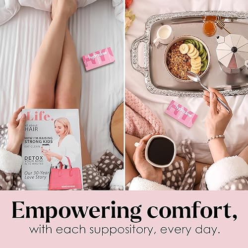 Miniatura 6 de Dosis de la madre ácido hialurónico 5 mg supositorio HydraDose- Hidratante sin hormonas para sequedad vaginal, fabricado en Estados Unidos,