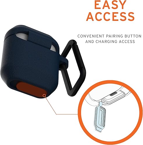 Miniatura 5 de URBAN ARMOR GEAR UAG - Funda compatible con AirPods (1 y 2 generación), funda protectora de silicona suave al tacto de cuerpo completo con mosquetón