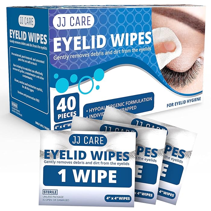 Buy JJ CARE Eyelid Wipes [Box of 40] Eye Wipes, Eyelid Scrub, Eye Scrub