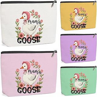 Paquete de 5 bolsas de maquillaje de ganso cr...