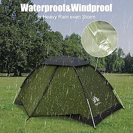 Night Cat Backpacking Tent for One 1 to 2 Persons Lightweight Waterproof Camping Hiking Tent for Adults Kids Scouts Easy Setup Single Layer 2.2x1.2m