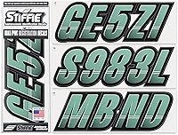 Vista 45 de Stiffie Techtron Vino/Negro 7,6 cm Adhesivos para Registro de Barcos y Motos Acuáticas • Pegatinas de Números y Letras