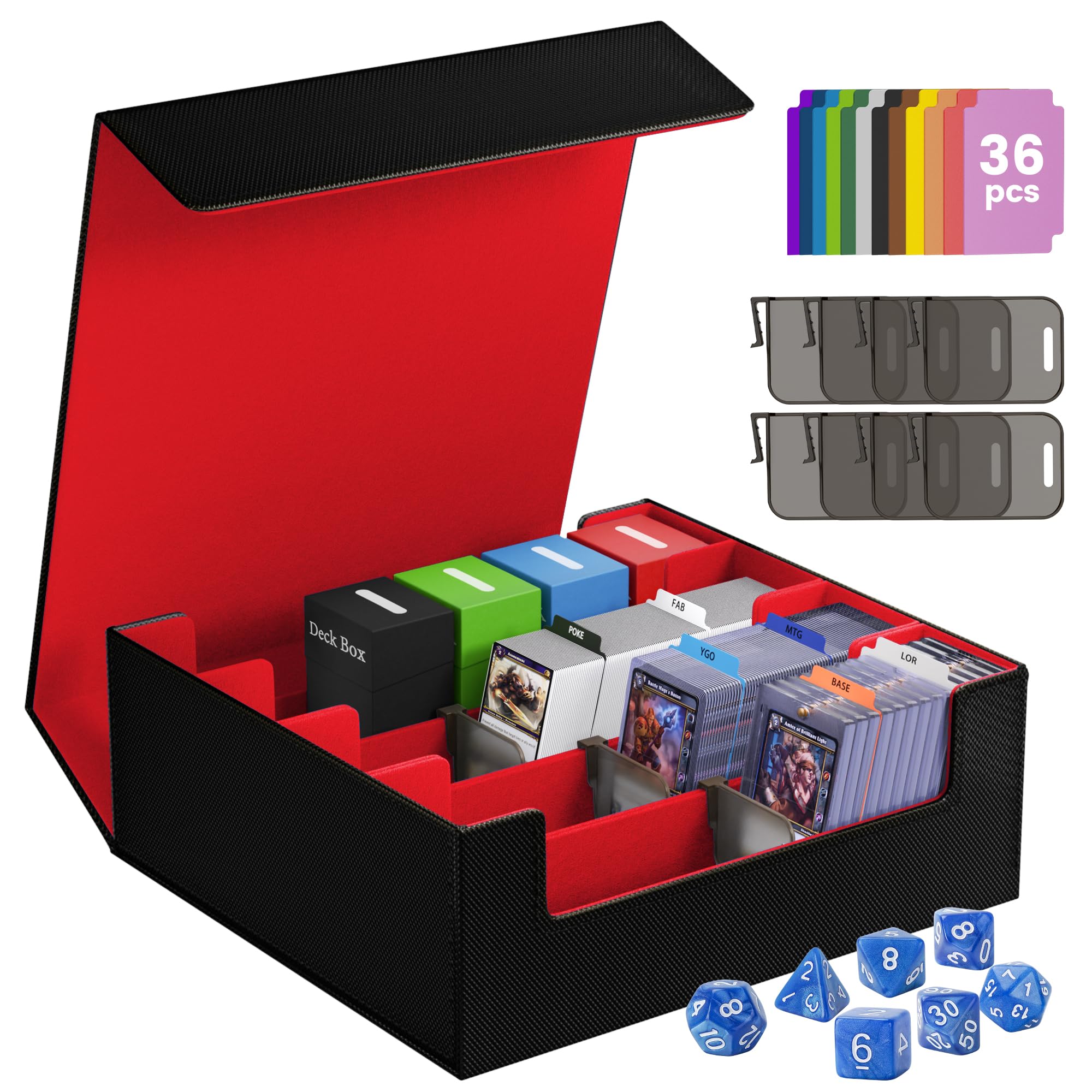Amazon.com: SFSOC 3500+ Trading Card Storage Box,4-Row MTG Deck