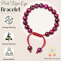 Vista 287 de Amazing Gemstone Yaxaite Bracelet for Women Men's Gifts - Protection Healing Crystal Bracelet - 8mm Gemstone Beaded Adjustable Bracelet Pulseras