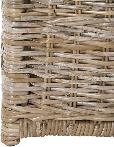 Miniatura 7 de happimess HPM9000C Caden - Maletero de mimbre de 46 pulgadas, plegable para almacenamiento plano, gris ratán-Kubusoft, costero para oficina,