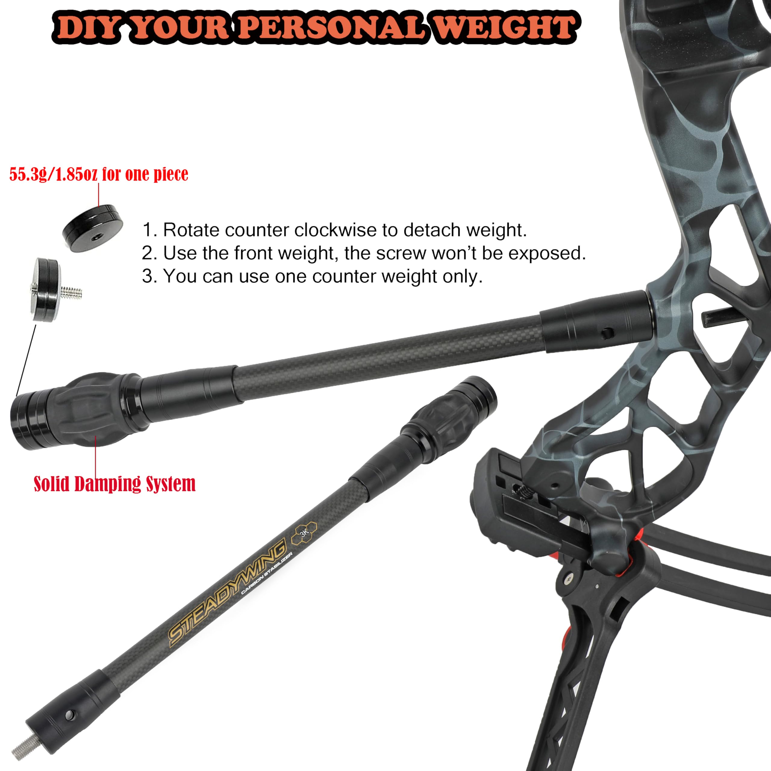 Airshi Stabilisateur D'arc Composé De Tir à L'arc, Stabilisateur D'arc