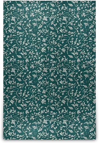 Vintage Dark Green Yellow Pattern Pattern Flannel Blanket 60x90 Inches Ultra-Soft All Season Use Blanket for Bed, Camping, Sofa, All Season Use