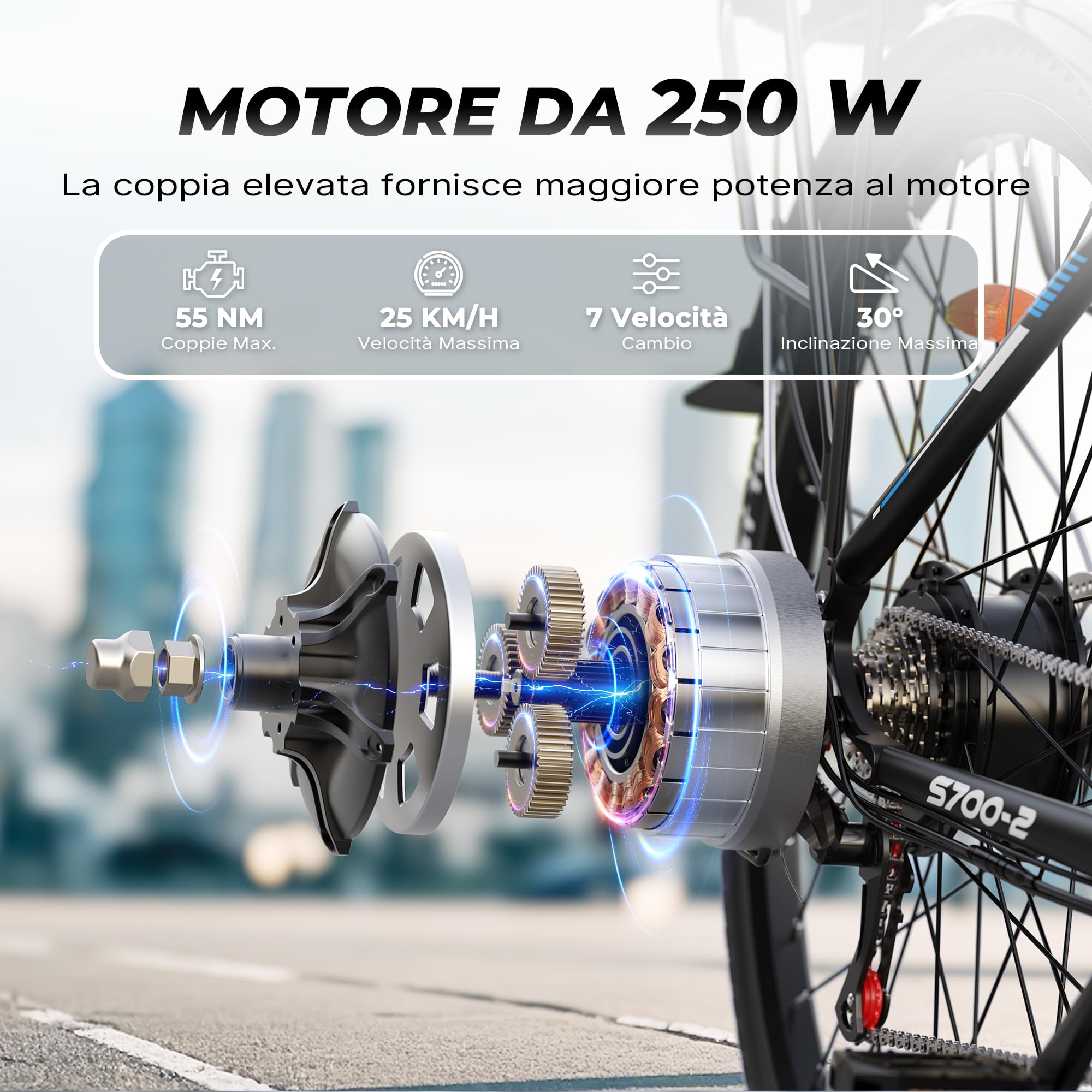VARUN Bici Elettrica, 28'' Bicicletta Elettrica Uomo/Donna, 48V 499.2 Wh Batteria Rimovibile, Autonomia di 100km, 7 Velocità, 5 Modalità E-bike Per Pendolari Urbani