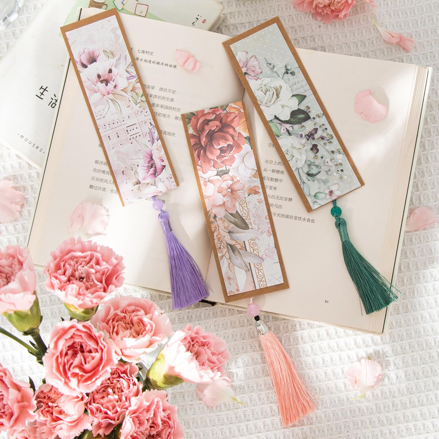 Alideco300 pcs Vintage Scrapbook Paper,Romantic Flower Sea Scrapbooking Paper for Journaling Supplies, Decorative Craft Paper for Junk Journals(langmanhuahai)