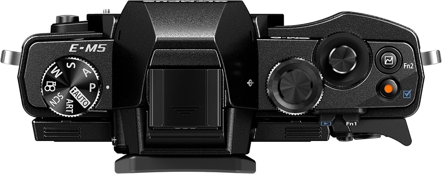 Olympus OM-D E-M5 16MP Live MOS Mirrorless Digital Camera with 3.0-Inch Tilting OLED Touchscreen [Body Only] Premium Black