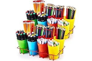 Glenmal Kids Plastic Caddy for Classroom - 2 Sets Portable School Carry...