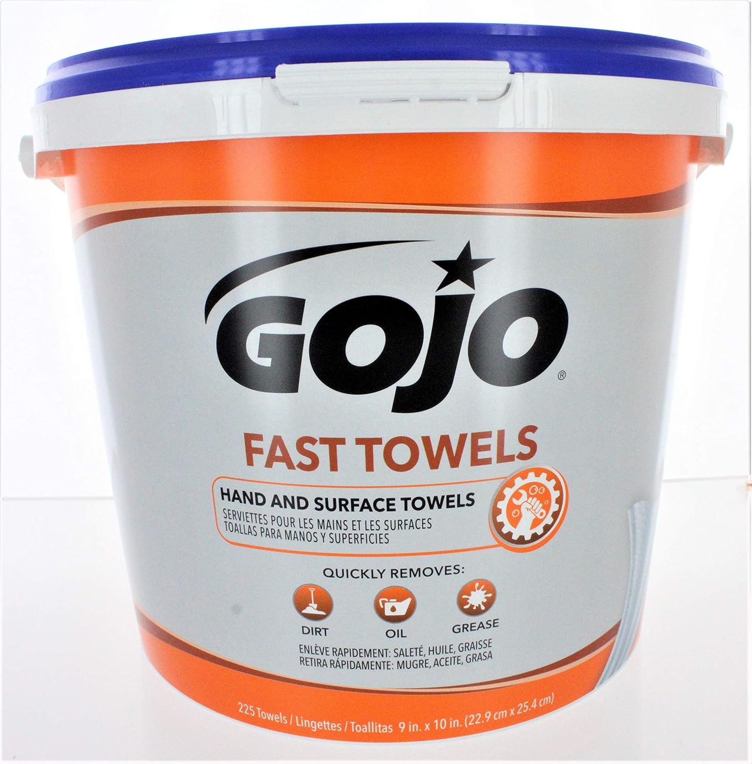 Gojo Fast Wipes Premoistened Hand Cleaning Towels, 225 per
