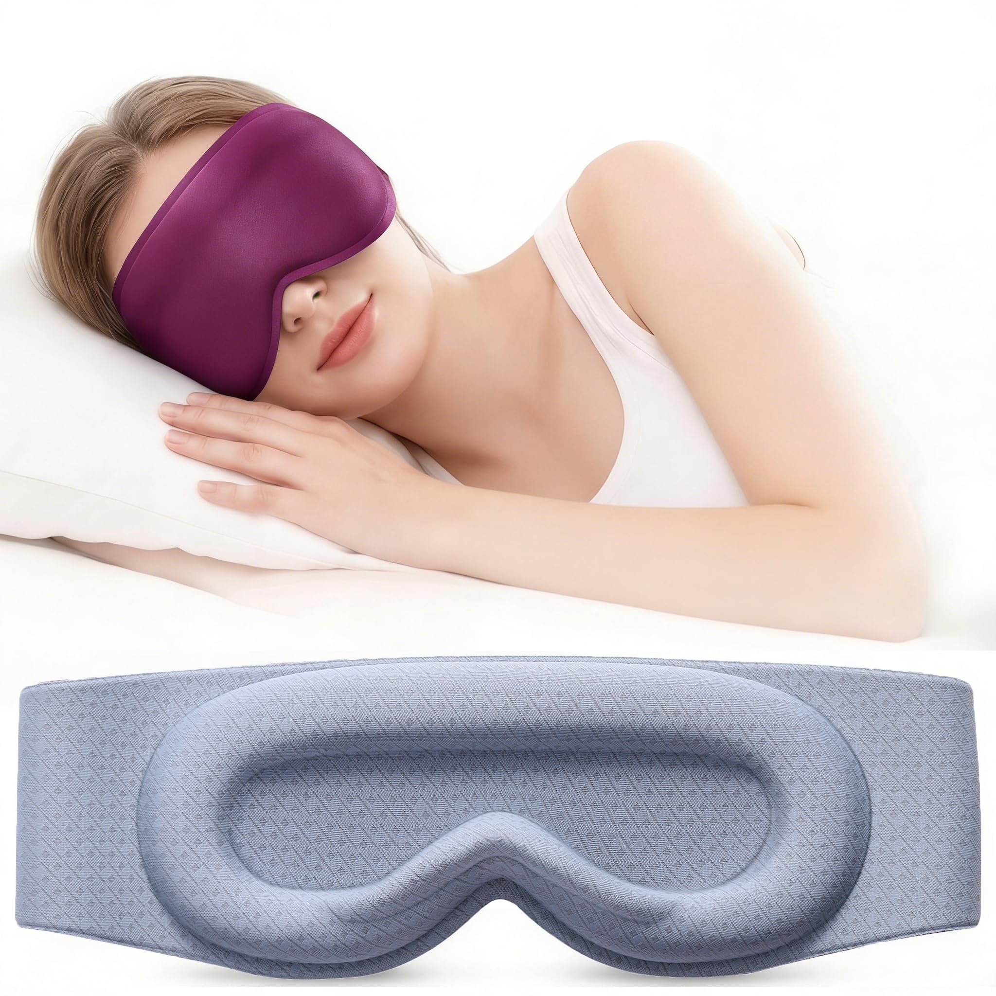 FACEMOON 3D Blackout Weighted Sleep Mask, Airplane Travel & Nurse Essential — Amazon image 14