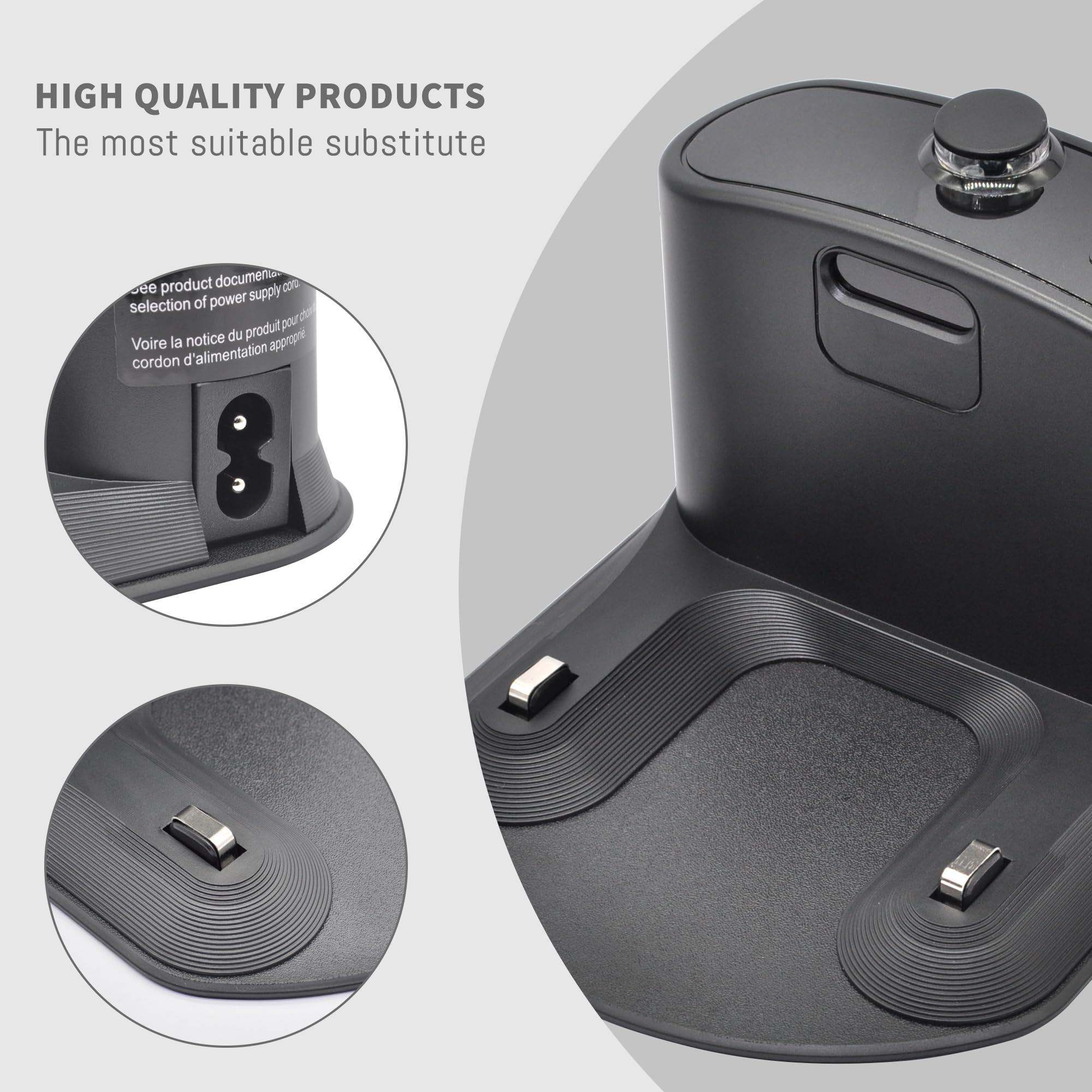 Base de carga Roomba, para cargador Roomba, base de carga, compatible con estación de acoplamiento Roomba e5 e6 i1 i3 i4 i6 i7 i8 500 600 700 800 900 con cable de alimentación North American Line