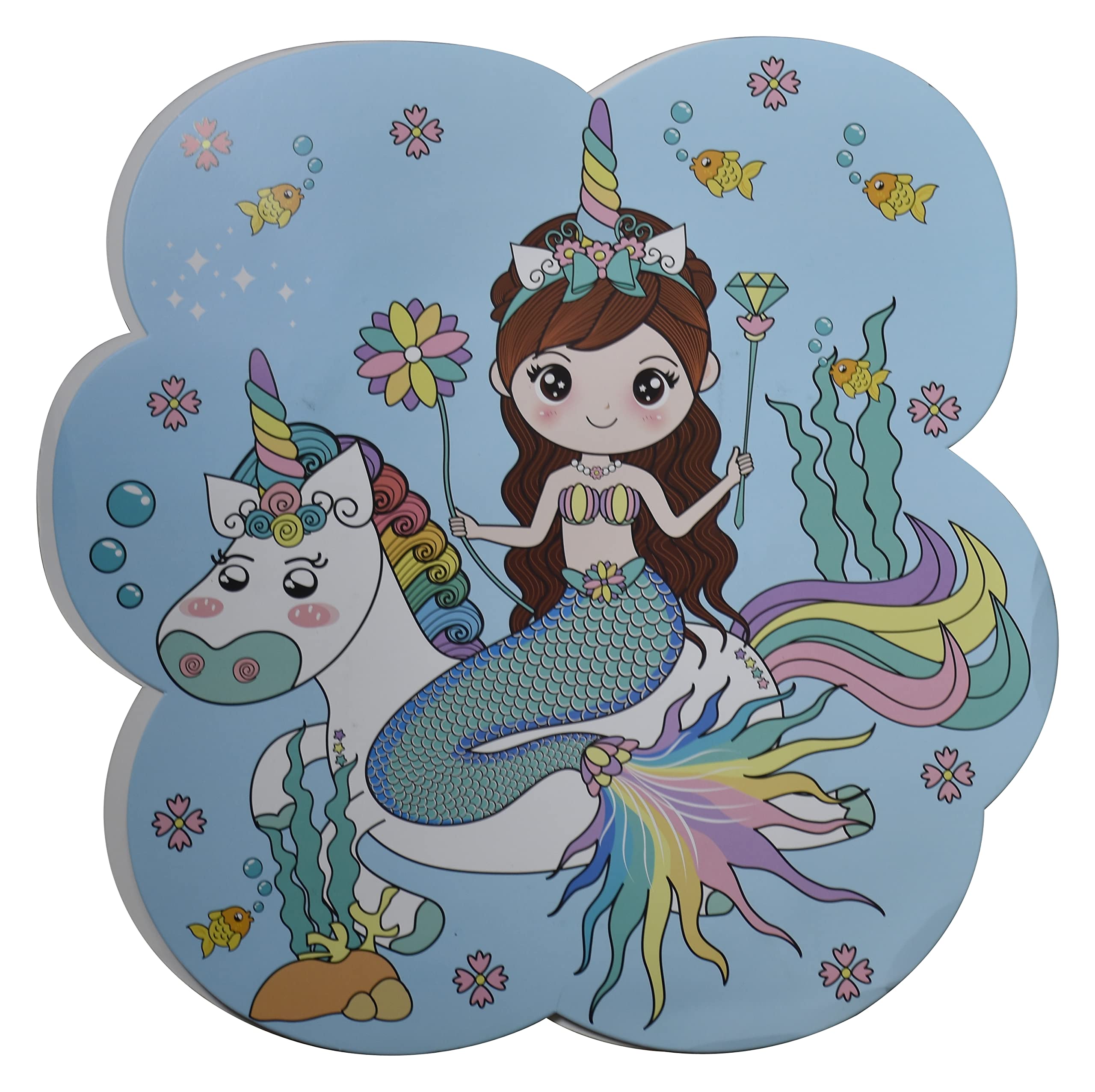 Jagmag® Unicorn Mermaid Theme Khoi Bag/Pinata,Party Pinata/Birthday Goodies Bag/Pull String Bag/Pull String Birthday Pinata/Under The sea Bag Handmade Bag, - Image 3 thumbnail