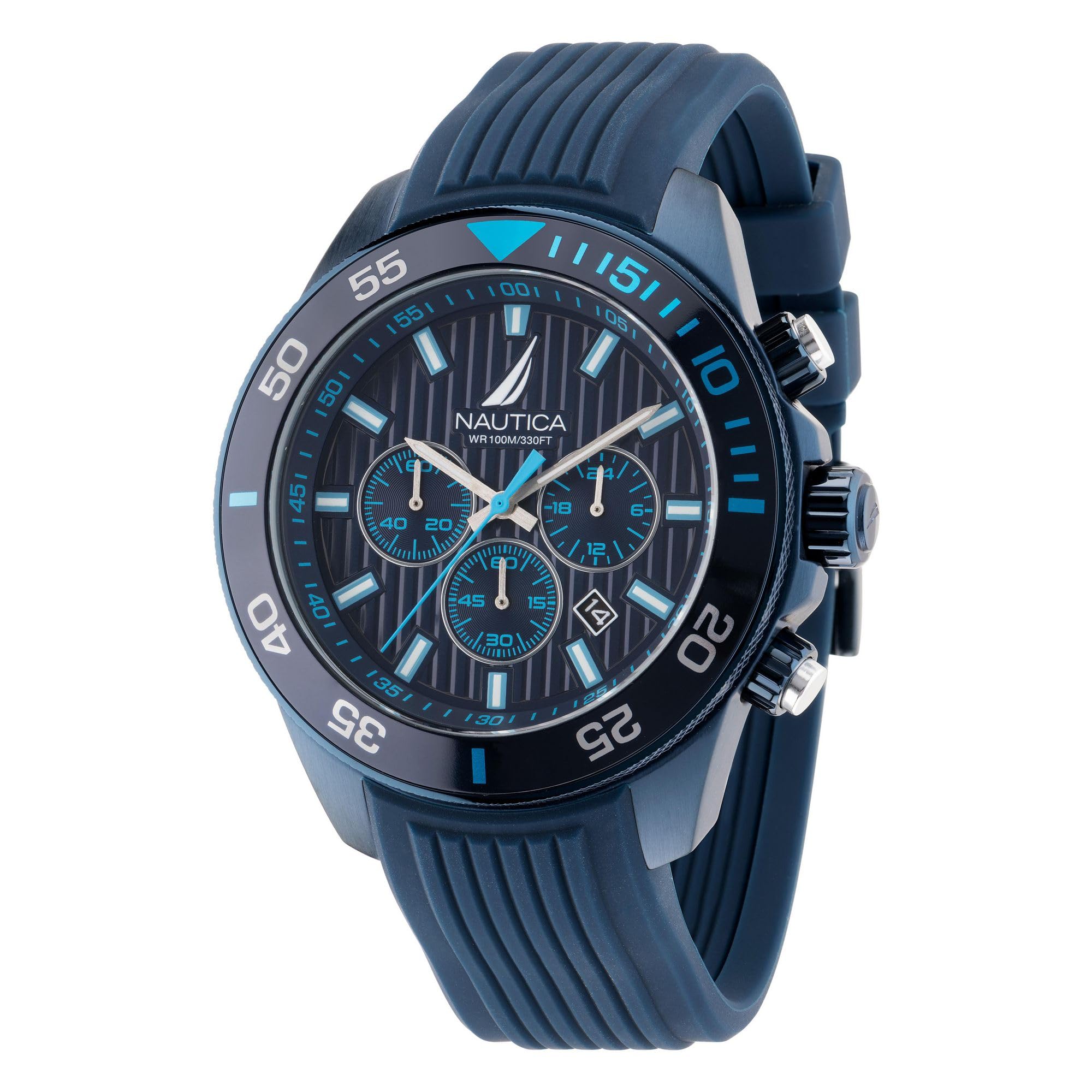 NauticaMen's NAPNOS303 One Blue Silicone Strap Watch