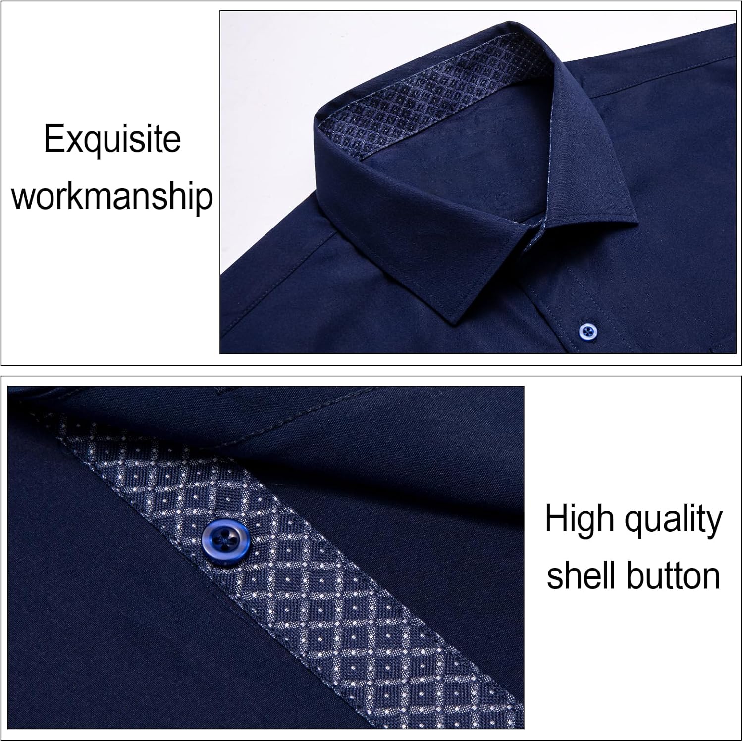 Dubulle Solid Mens Dress Shirt Satin Long Sleeve Business Casual Button Down Shirt with Pocket for Men - Image 5