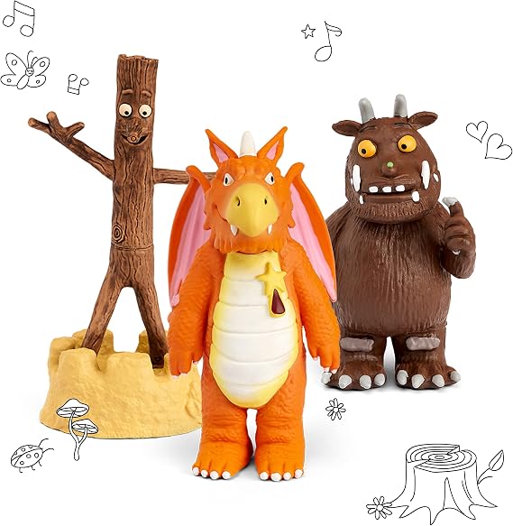 tonies Toniebox Starter Set Bundle Incl. 1 Creative 3 Characters: The Gruffalo, Stick Man, and Zog, Audiobooks and Music Player Speaker for Kids, Screenfree Wireless Speaker, Red