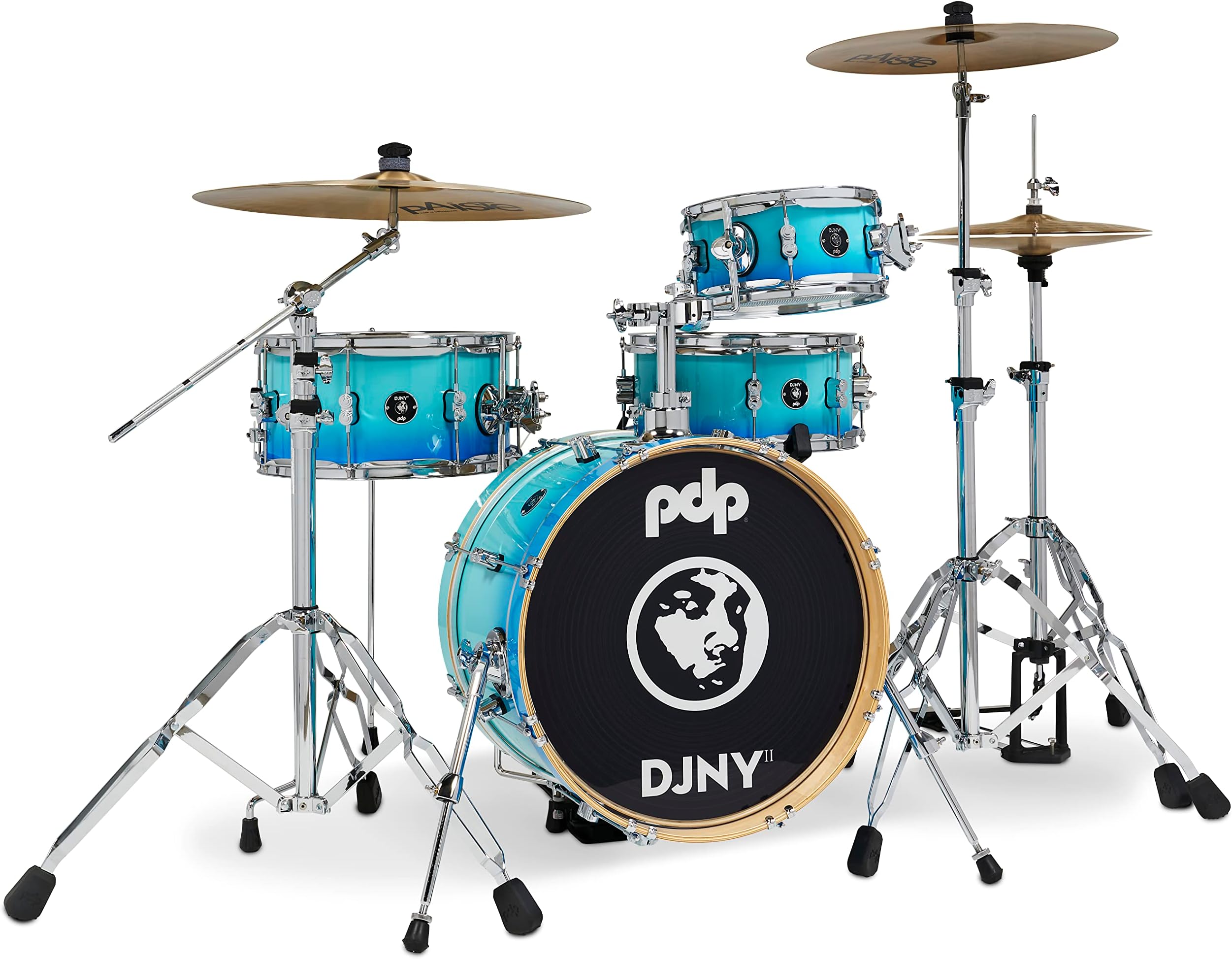 & Percussion PDP Dull Jones New Yorker II 4-Piece Blue Fade Drum Set Shell Pack (PDDJ1804BF)
