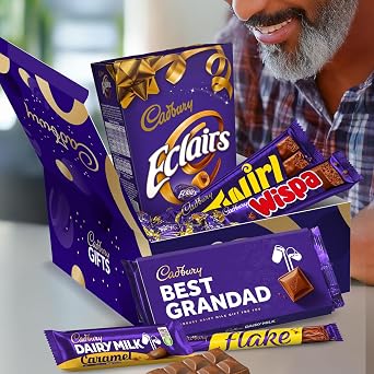 Cadbury Best Grandad Chocolate Father's Day Gift - Full Size Cadbury Chocolate Bars including Flake, Caramel, Twirl, Dairy Milk and More. Father's Day, Birthday, Easter gift for Grandad