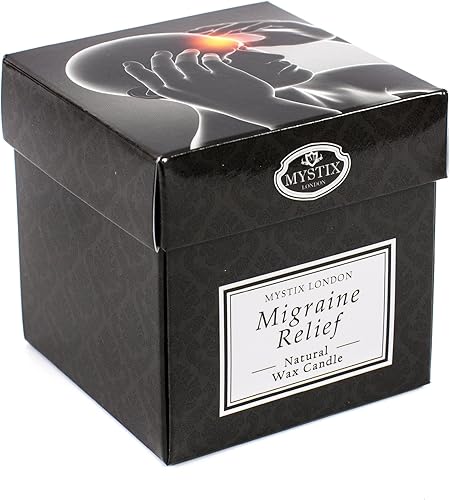 Mystix Londres  Alivio de la migraña - Vela perfumada grande de 29 cl  El mejor aroma para el hogar, cocina, sala de estar y baño  Perfecto como