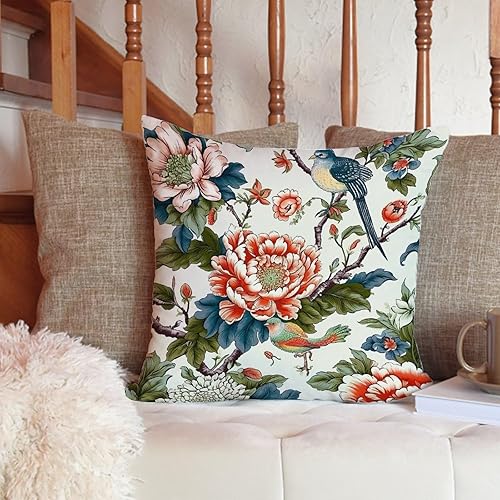 Vista 391 de ArogGeld Chinoiserie - Funda de cojín con estampado de leopardo y guepardo fucsia, con manchas de animales de vaca, color rosa oscuro, decoración