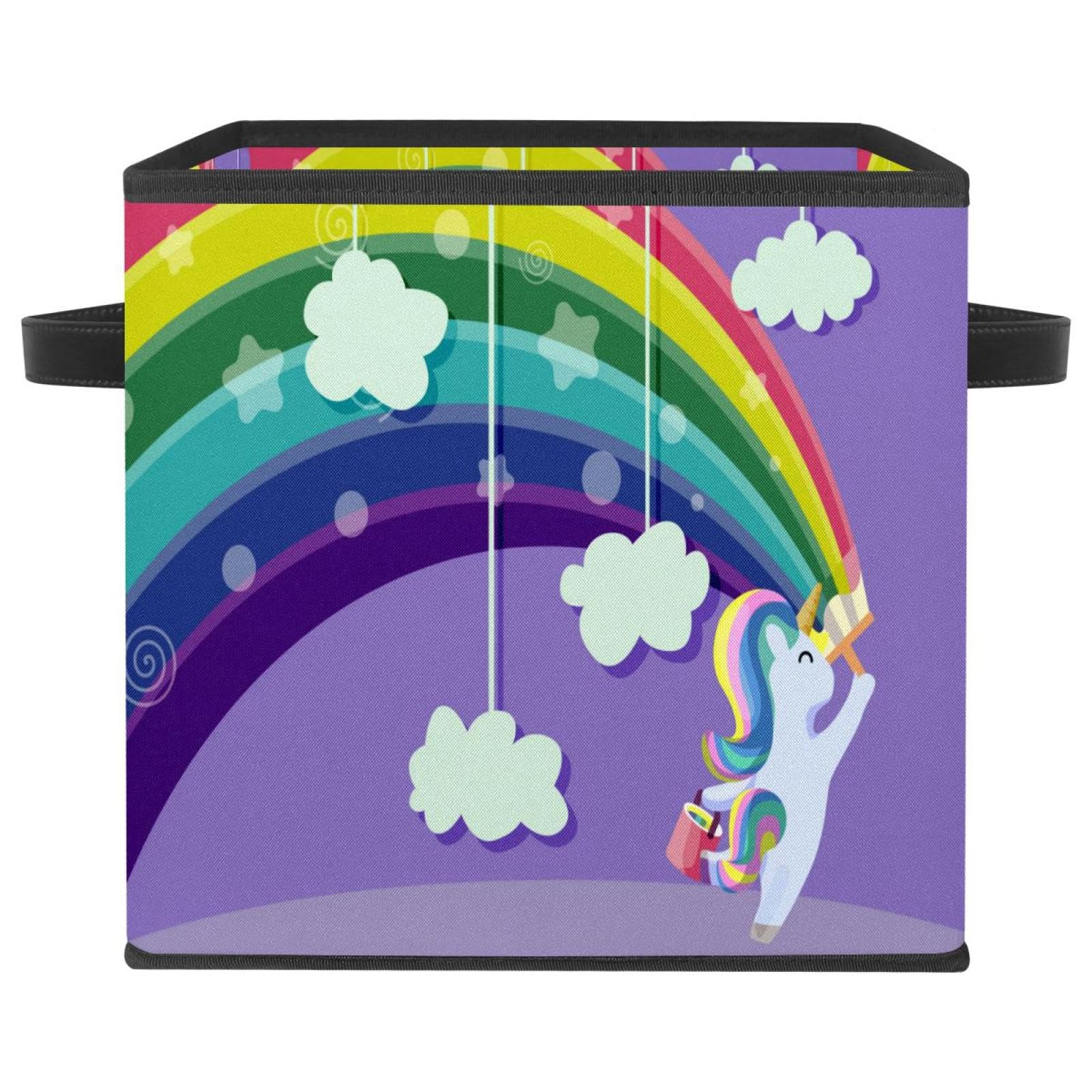 Boîte de rangement pliable Licorne pour chambre d'enfant