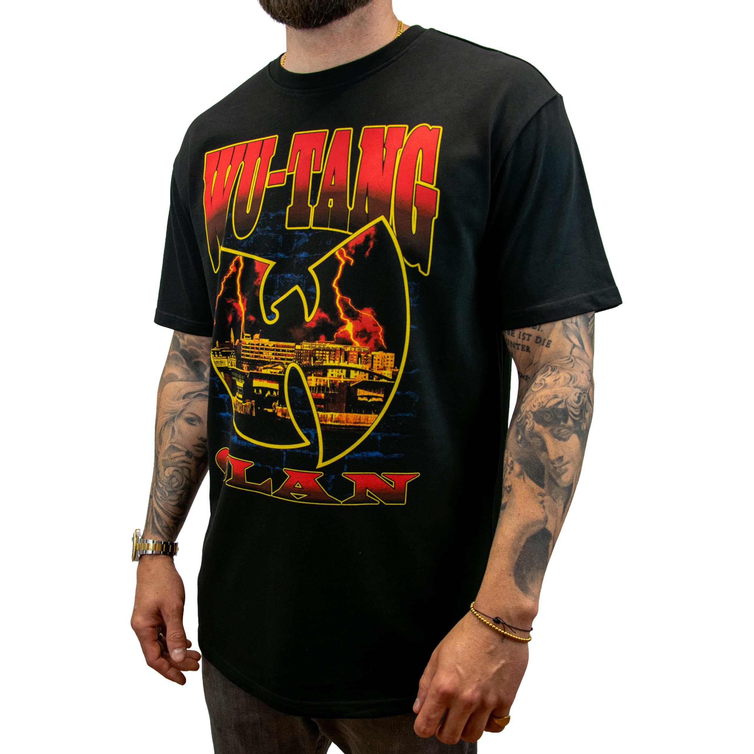 Amplified Oversized Hip Hop T-Shirt, Schwarz, 100% Baumwolle (240g), Herren, Frauen, Kinder, Unisex, Frühling, Sommer, Herbst, Winter, Festival, Musik