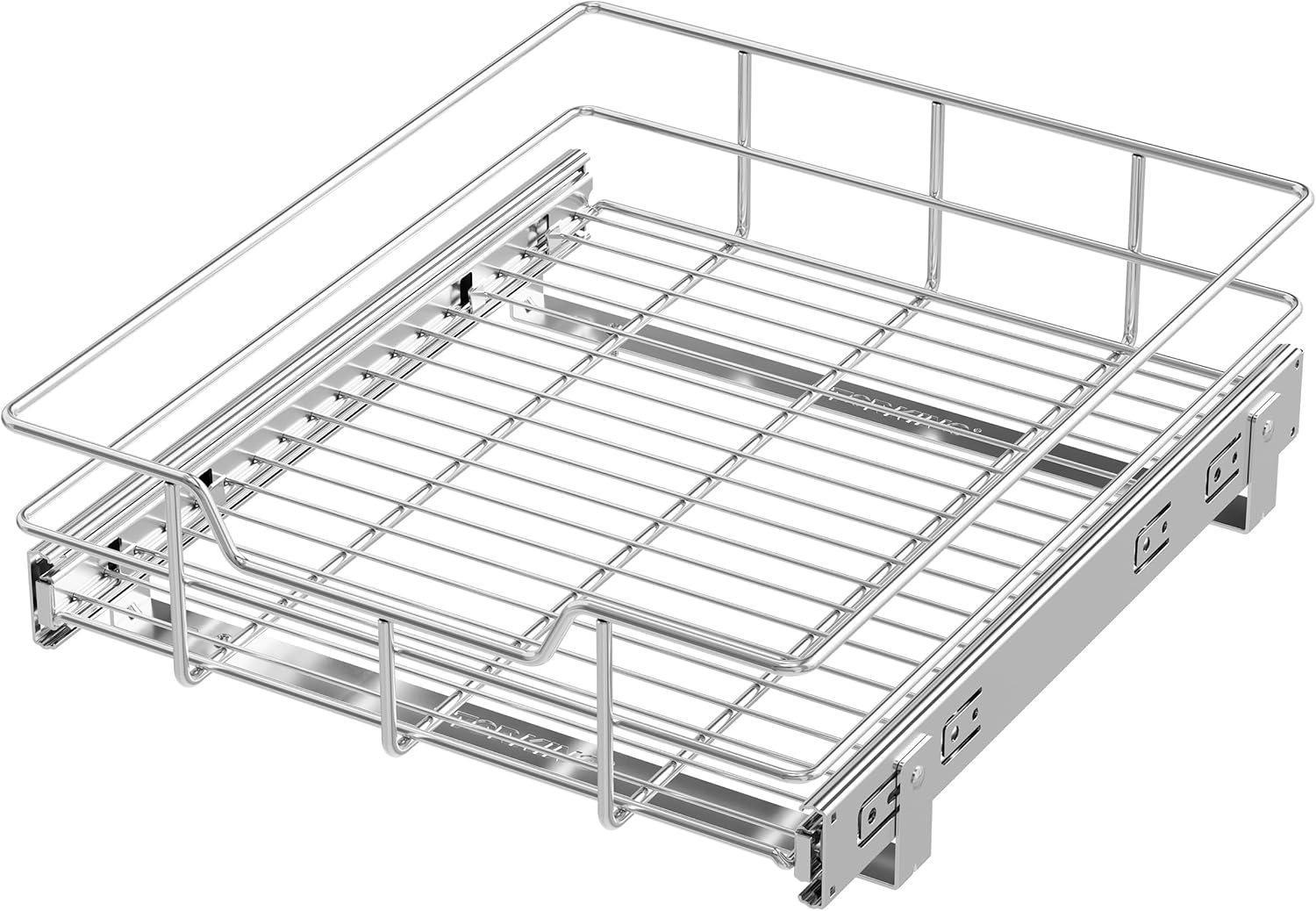 Pull Out Cabinet Organizer 15" W X 22" D, Slide Out Drawers For Kitchen Organizers and Storage, Pull Out Drawers For Cabinets Capacity Heavy Duty Caddy, Cabinet Shelves Chrome-Plated, Bathroom Pantry