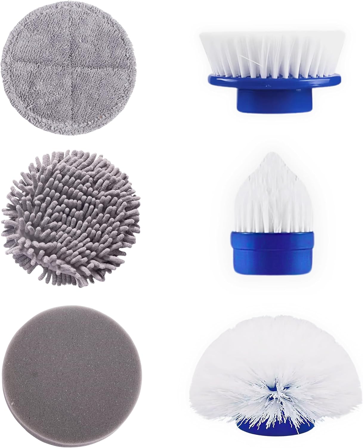 Diamond Shine 6-Pack Power Scrubber Replacement Heads – Universal Spin Brush Cleaning Heads for Cordless Electric Scrubbers, Bathroom & Kitchen