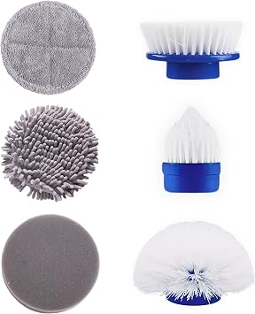 Diamond Shine 6-Pack Power Scrubber Replacement Heads Universal Spin Brush Cleaning Heads for Cordless Electric Scrubbers, Bathroom & Kitchen