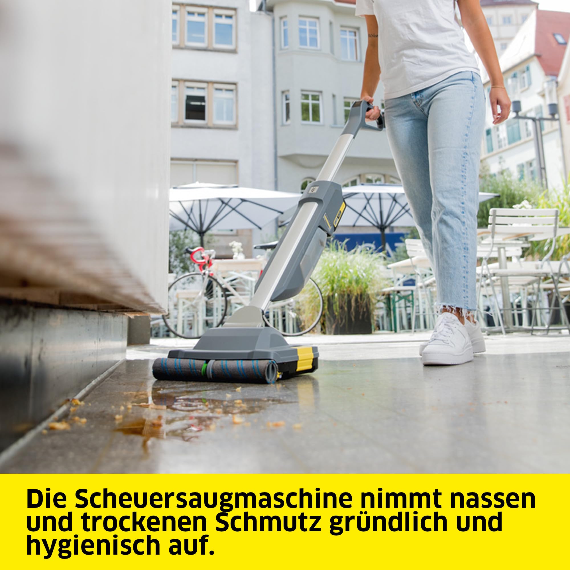 Kärcher Scheuersaugmaschine BR 30/1 C Bp, Leistung: 70 W, Flächenleistung: max. 150 m², 2-Tank-System, Arbeitsbreite: 300 mm, Walzenbürste, verwendbar mit dem Kärcher 18-V-Akku, ohne Akku