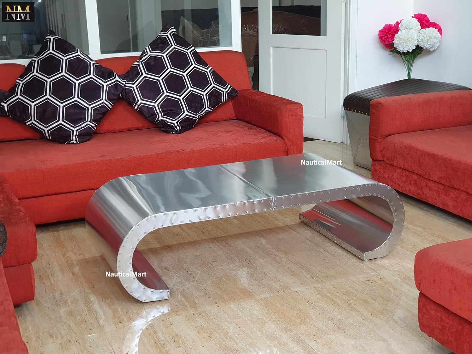 NauticalMart Baltimore Aviator Coffee Table Home Office Furniture Living Room Furniture