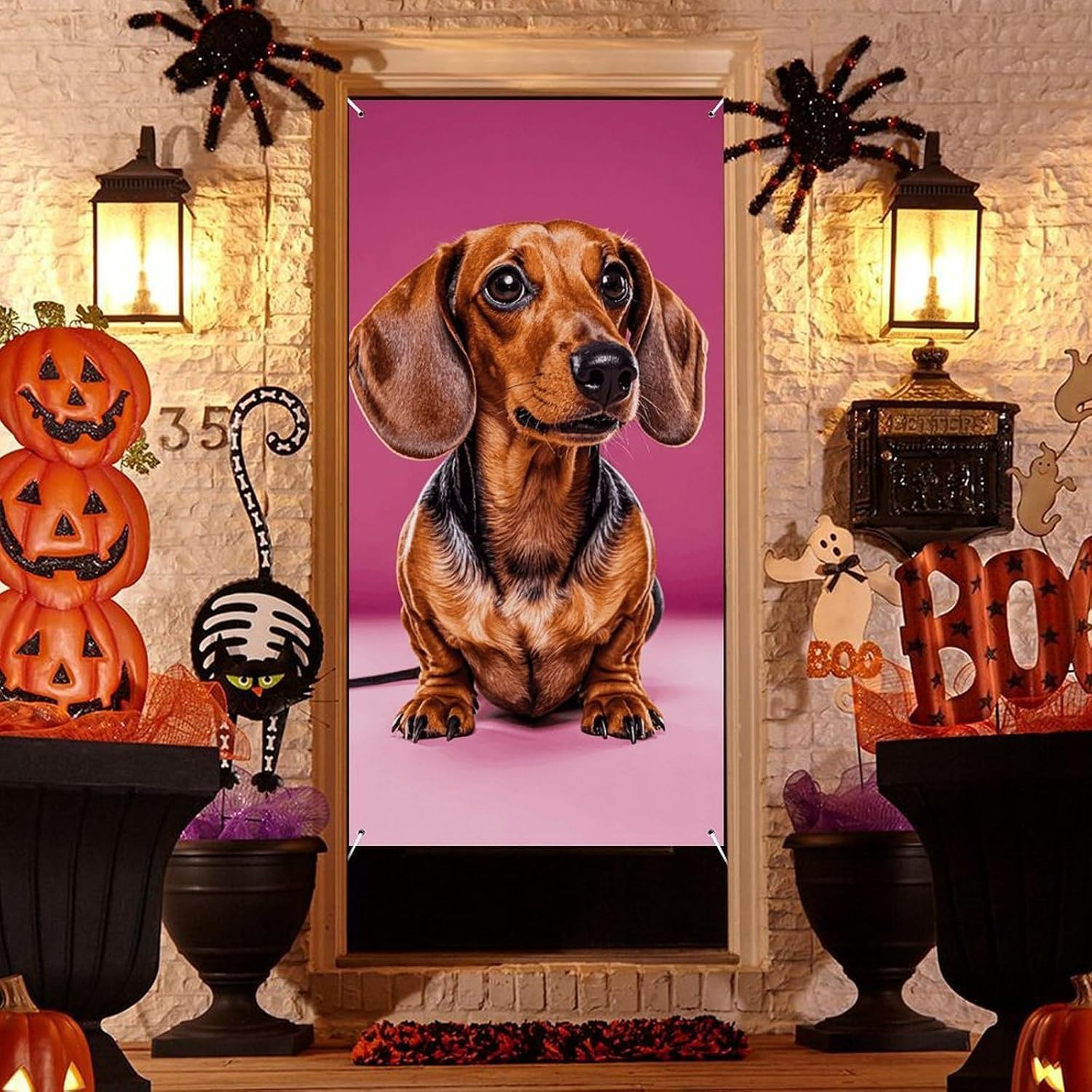 Dachshund Weiner Dog Decoration Door Banner Welcome Door Cover image 4