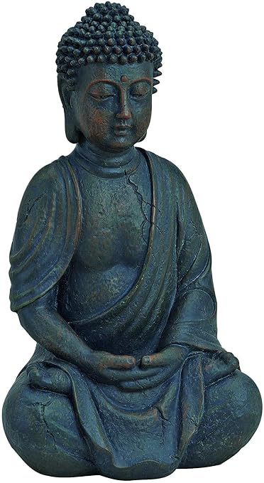 Woma Deko Buddha Figur Sitzend Aus Wetterfestem Polyresin 25cm Hoch Buddha Statue Als Dekoration Fur Haus Wohnung Garten Skulptur Fur Innen Aussen Braun Amazon De Garten