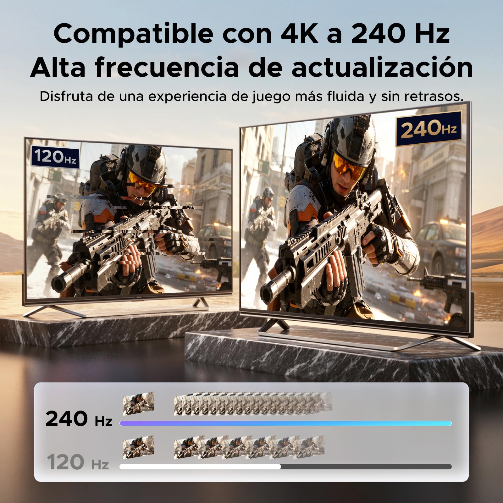 UGREEN Switch HDMI 2.1 3 Entradas a 1 Salida Conmutador 8K 60Hz 4K 240Hz