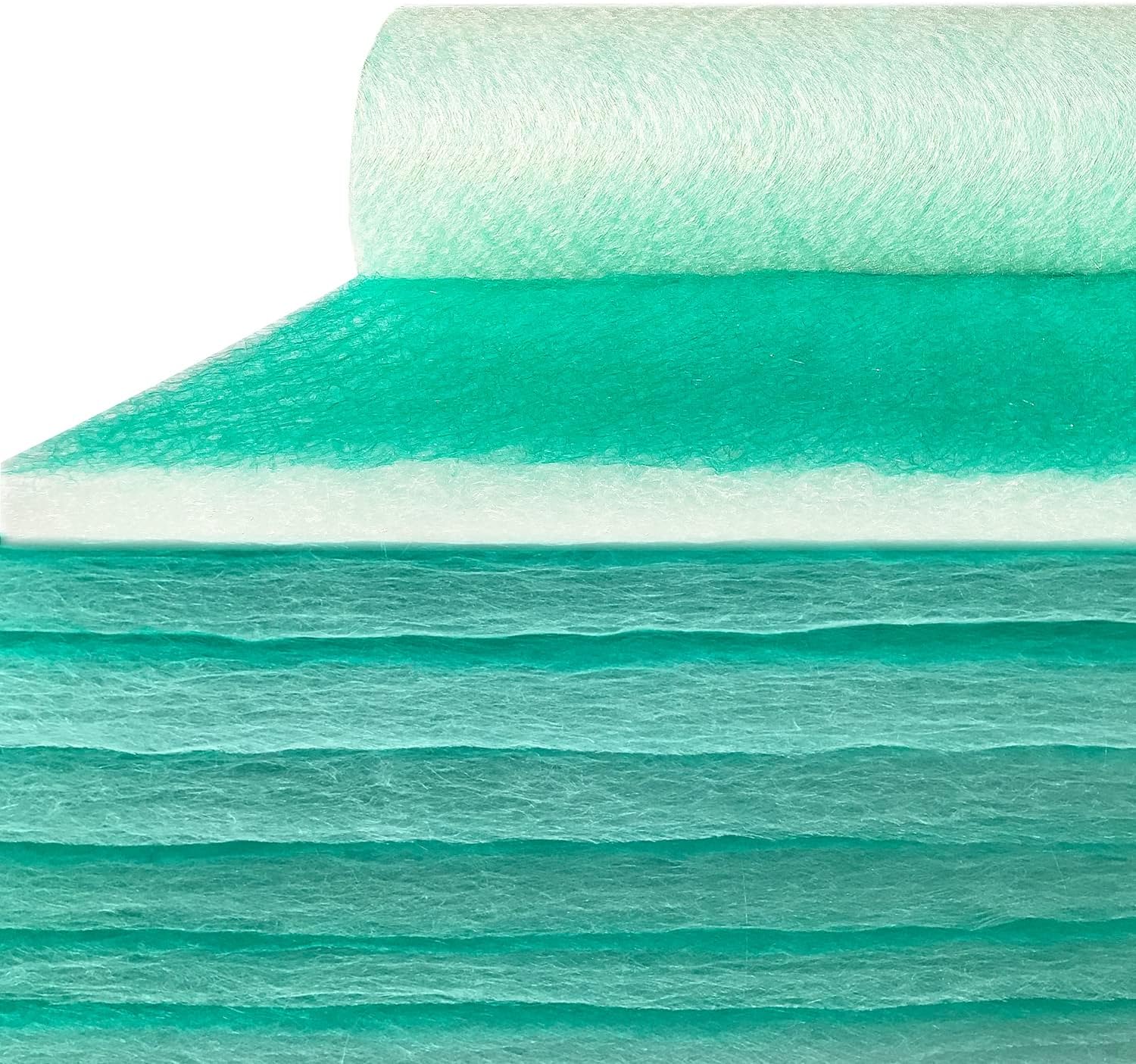 Fiberglass Spray Booth Filter Roll 3.3Ft x 66Ft x 2.5In (Cut to fit) - Multi Purpose Filter for Fine Particle Capture - 98% Removal Rate